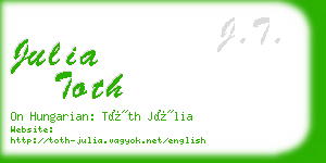 julia toth business card